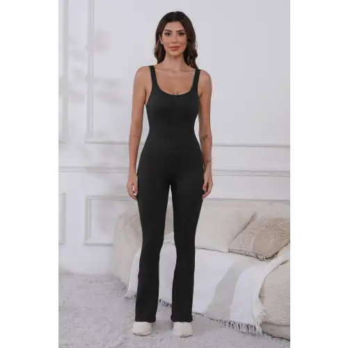 Black and Brownie Active Jumpsuit