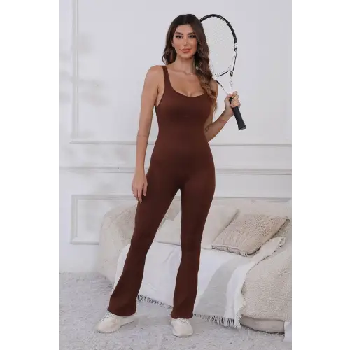 Black and Brownie Active Jumpsuit