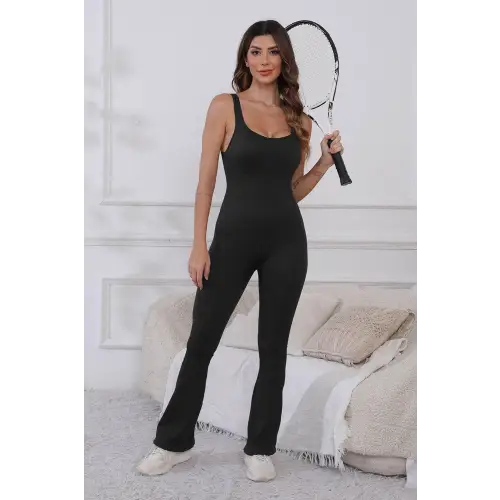 Black and Brownie Active Jumpsuit Black