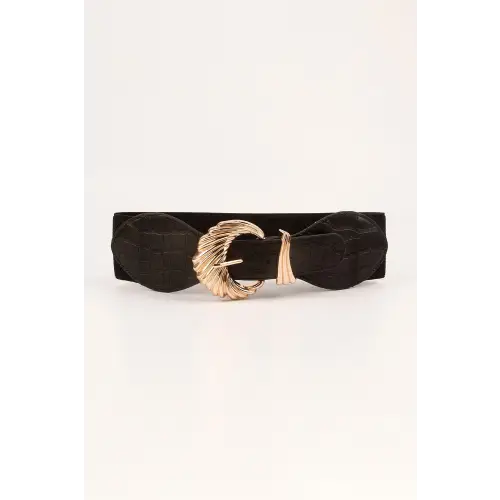 Black Crocodile Belt
