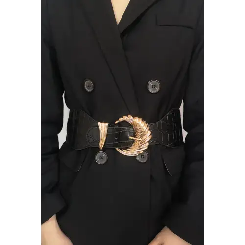 Black Crocodile Belt