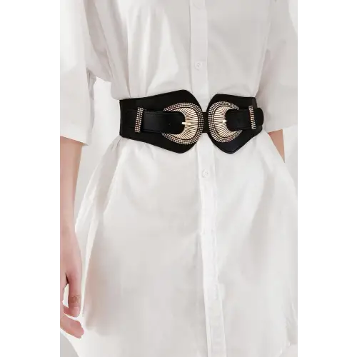 Shell Buckle Belt Black One Size