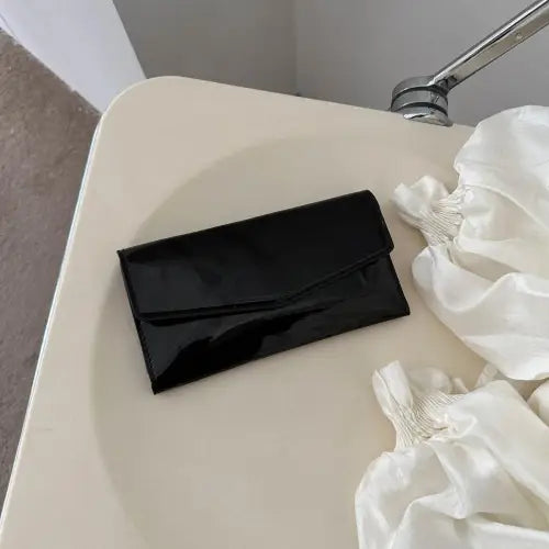 Sleek Silver PU Leather Small Wallet