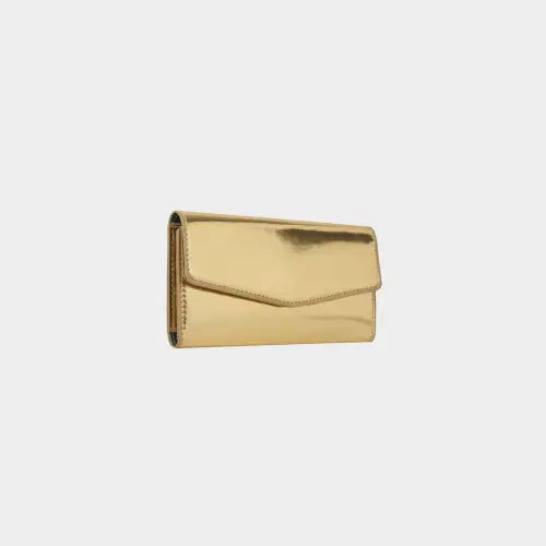 Sleek Silver PU Leather Small Wallet