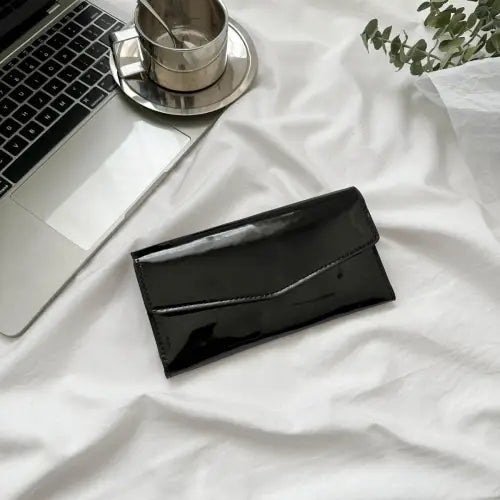 Sleek Silver PU Leather Small Wallet