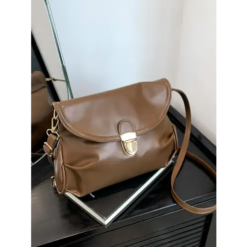 Sleek Silver Leather Adjustable Strap Crossbody Bag