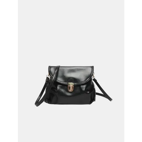 Sleek Silver Leather Adjustable Strap Crossbody Bag