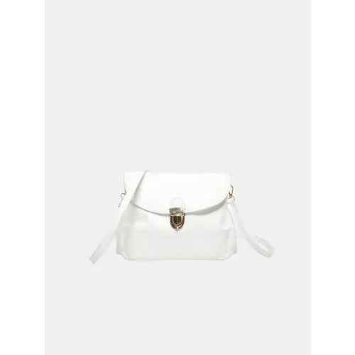 Sleek Silver Leather Adjustable Strap Crossbody Bag