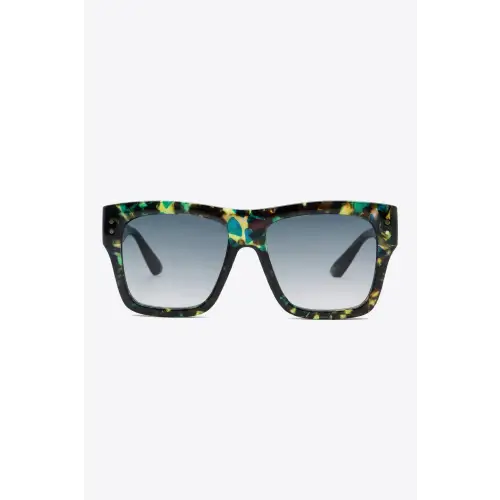 Sleek UV400 Patterned Polycarbonate Square Sunglasses