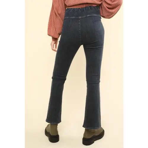 Crossover Denim Leggings