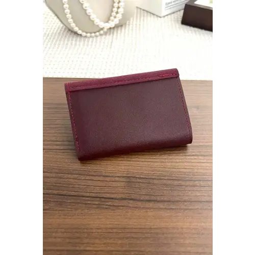 Sleek Compact Trifold Wallet with Luxe Gold Accent