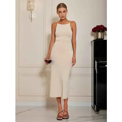 Blend Stretch Dress Beige