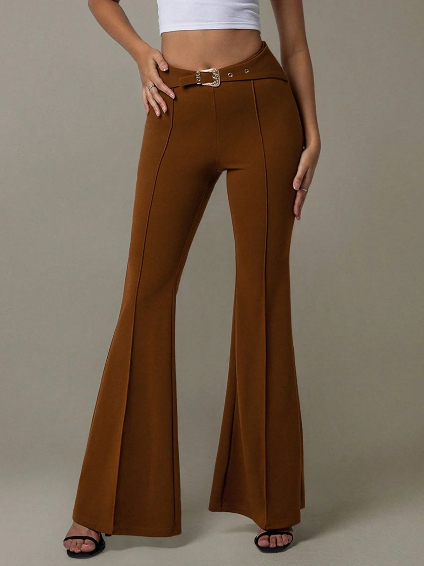 Soft Belted Brown Trousers
