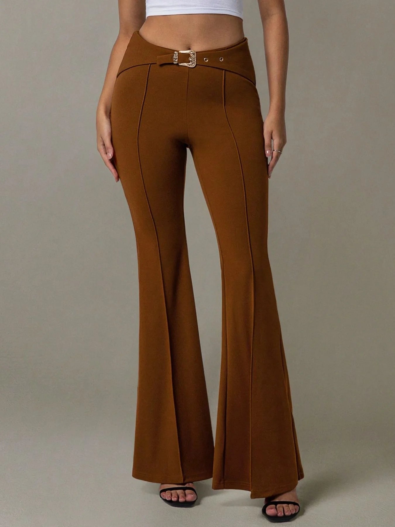 Soft Belted Brown Trousers