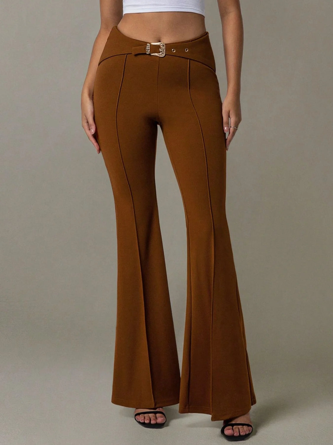 Soft Belted Brown Trousers
