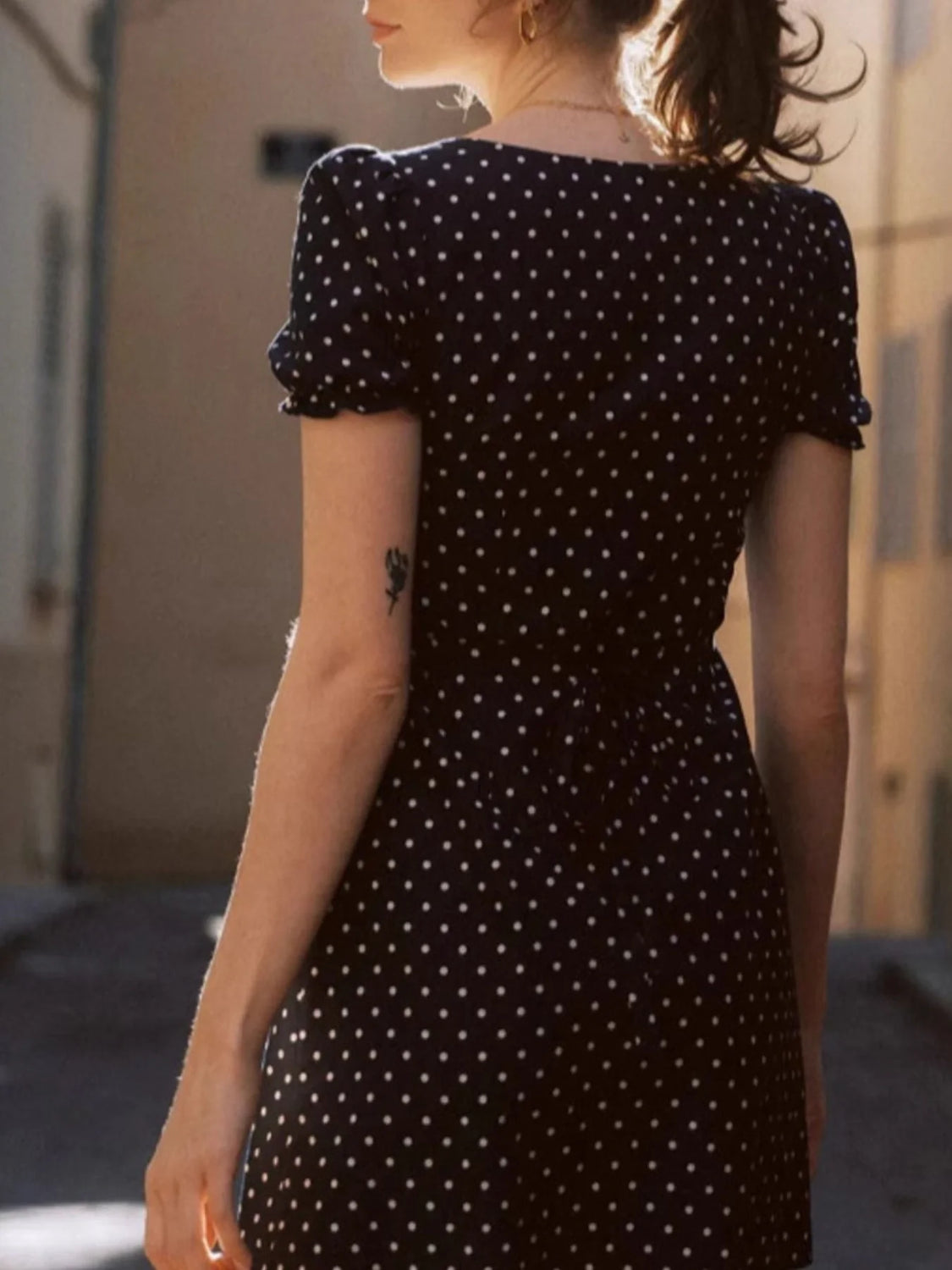 Soft Stretch Polkadot Dress
