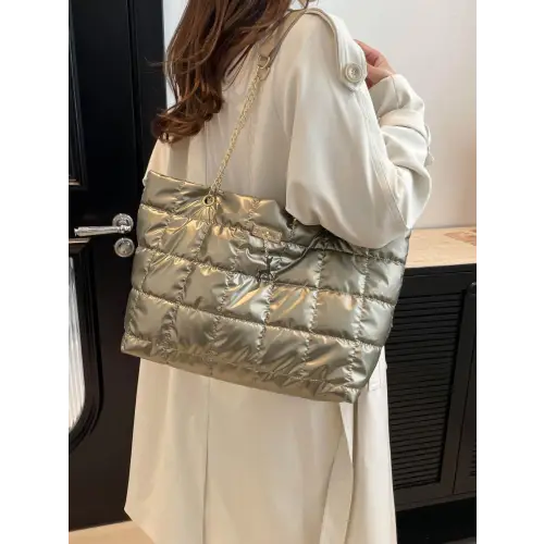 Sparkle Silver Tote Bags
