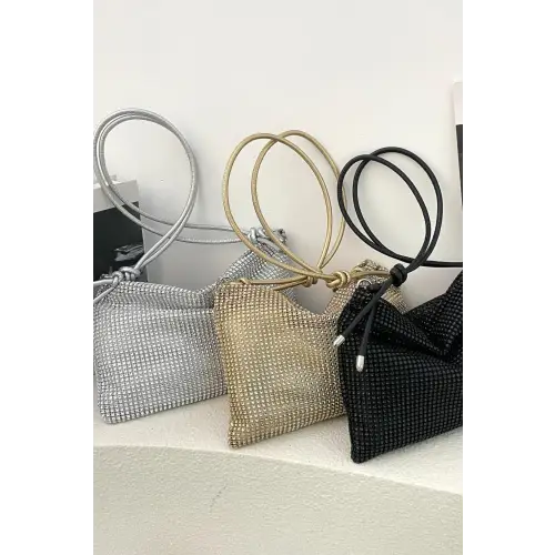 Sparkle in Style with the Rhinestone Knotted Strap Crossbody Bag