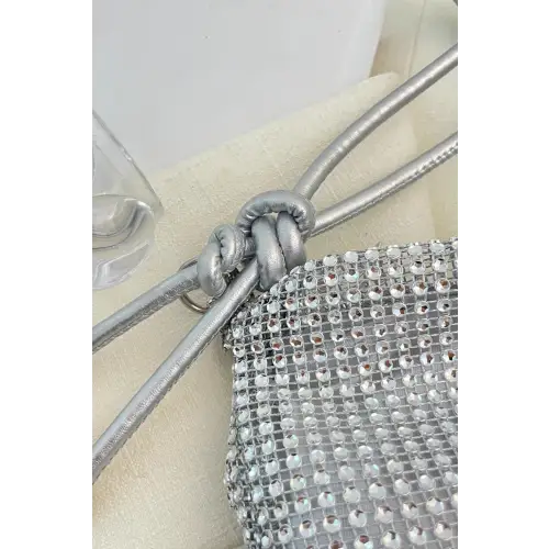 Sparkle in Style with the Rhinestone Knotted Strap Crossbody Bag