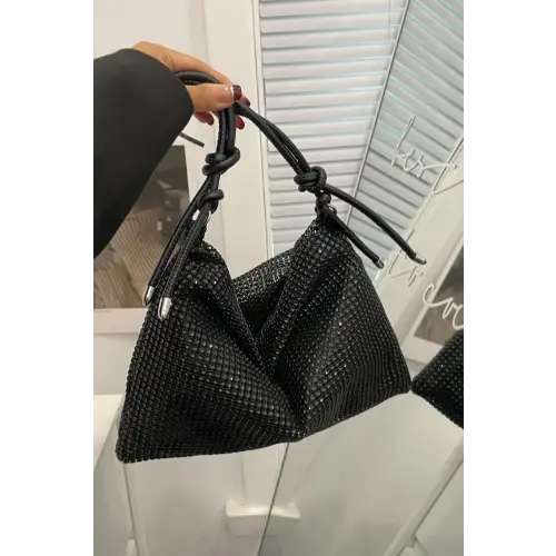 Sparkle in Style with the Rhinestone Knotted Strap Crossbody Bag