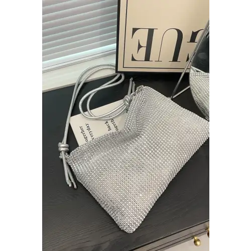 Sparkle in Style with the Rhinestone Knotted Strap Crossbody Bag