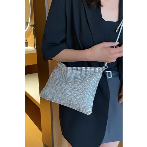 Sparkle in Style with the Rhinestone Knotted Strap Crossbody Bag