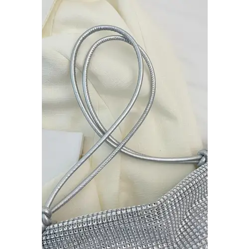 Sparkle in Style with the Rhinestone Knotted Strap Crossbody Bag