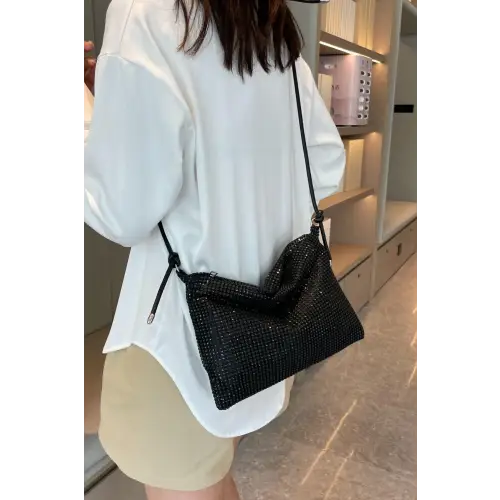 Sparkle in Style with the Rhinestone Knotted Strap Crossbody Bag