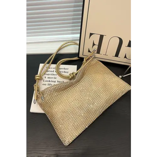 Sparkle in Style with the Rhinestone Knotted Strap Crossbody Bag