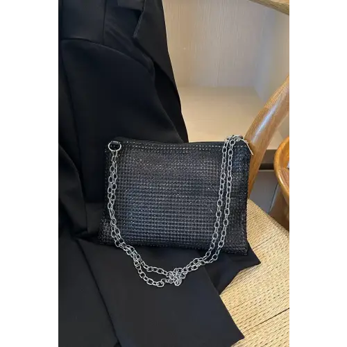 Sparkle with Rhinestone Polyester Chain Crossbody Bags
