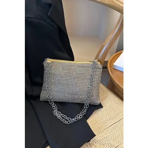 Sparkle with Rhinestone Polyester Chain Crossbody Bags