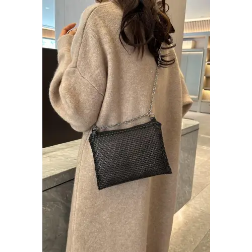 Sparkle with Rhinestone Polyester Chain Crossbody Bags