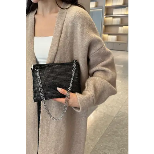 Sparkle with Rhinestone Polyester Chain Crossbody Bags