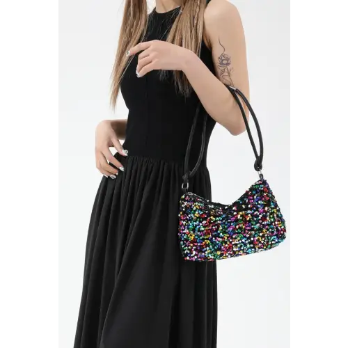 Sparkle with Sequin Shoulder Bags - Double Strap Design