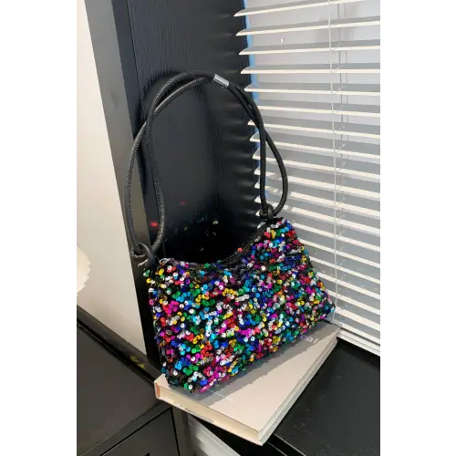 Sparkle with Sequin Shoulder Bags - Double Strap Design