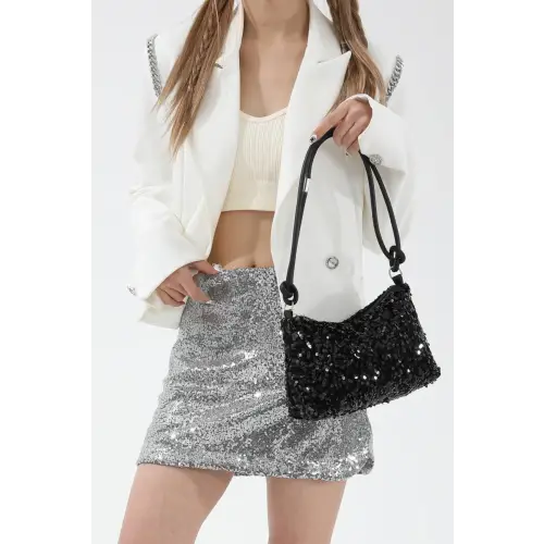 Sparkle with Sequin Shoulder Bags - Double Strap Design