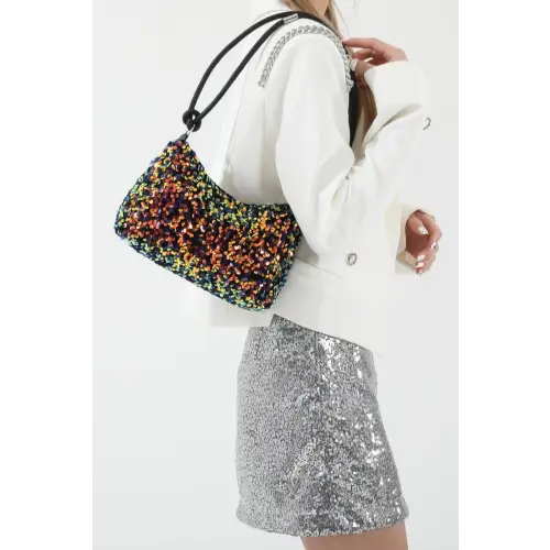 Sparkle with Sequin Shoulder Bags - Double Strap Design