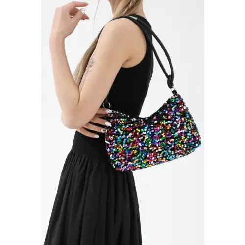 Sparkle with Sequin Shoulder Bags - Double Strap Design