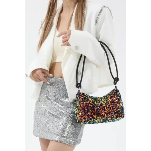 Sparkle with Sequin Shoulder Bags - Double Strap Design