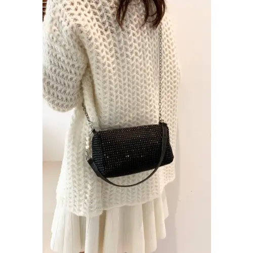Sparkling Elegance with Crossbody Bag and Removable Strap