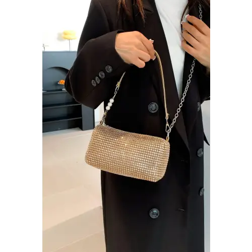 Sparkling Elegance with Crossbody Bag and Removable Strap