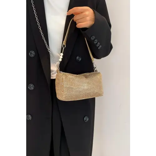 Sparkling Elegance with Crossbody Bag and Removable Strap