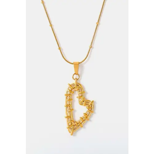 Sparkling Heart Earrings and Necklace Set