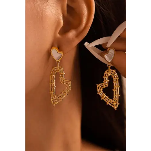 Sparkling Heart Earrings and Necklace Set