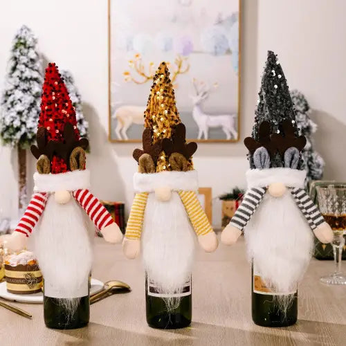 Sparkly Wine Bottle Gnome