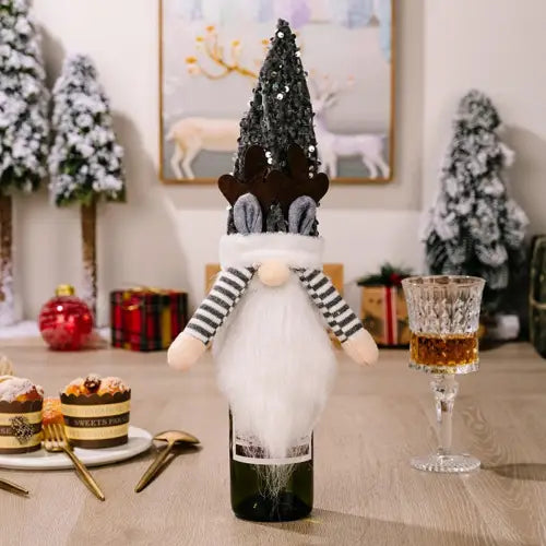 Sparkly Wine Bottle Gnome