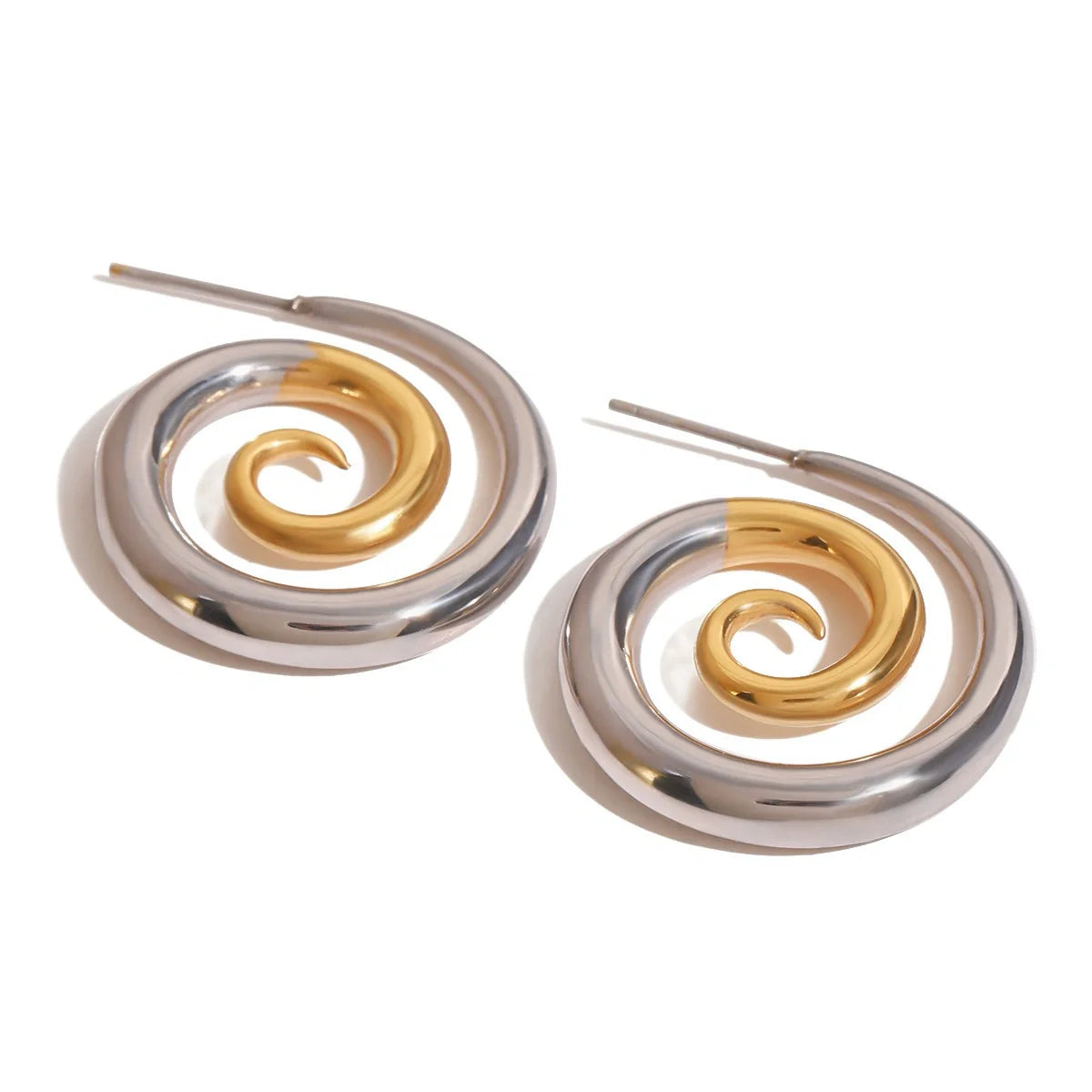 Spiral Hoop Earrings Stunning Color