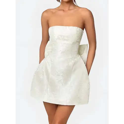Stylish Bow Lace-Up Dress