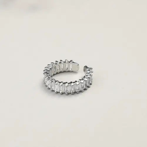 Gemstone Baguette Crystal Rings Set