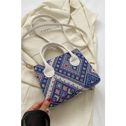 Geometric Leather Mehgan Handbag